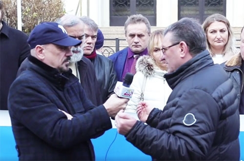 Protest in fata Ambasadei Austriei